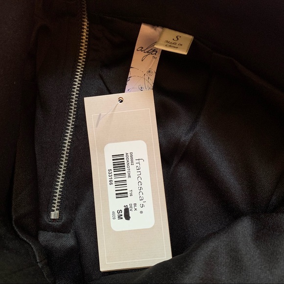 Francesca’s Alya Black Mini Flare Skirt with Lattice Detail - Picture 4 of 8